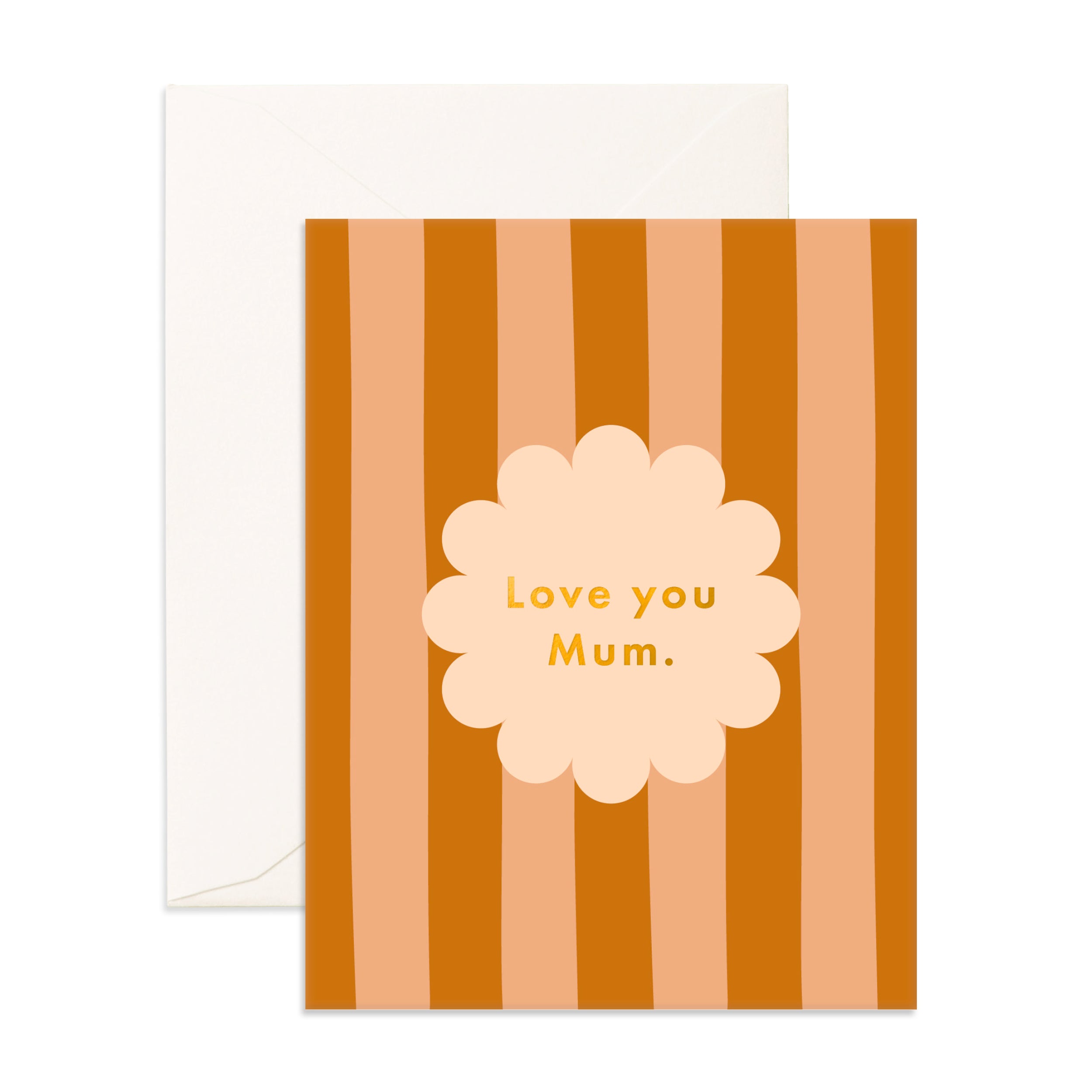 Love You Mum Petal Stripe Greeting Card - SOLD OUT – Fox & Fallow