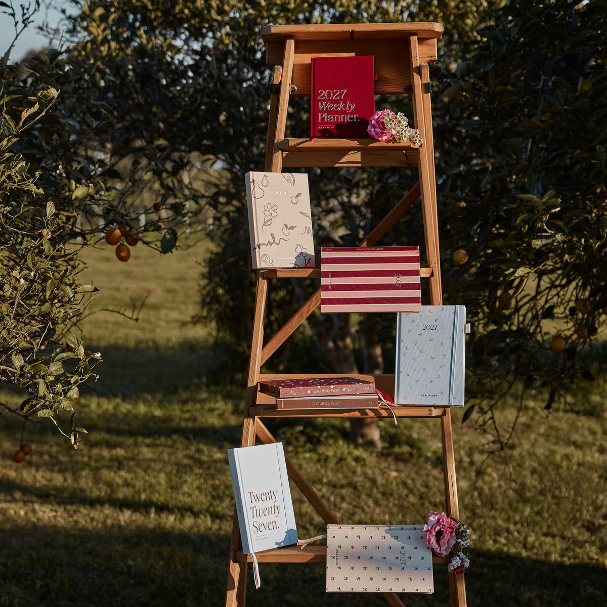 2027 A5 Horizontal Planner - Cherry - PRE-ORDER (25 SEPTEMBER)