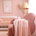 Pink Ducks Organic Fitted Cot Sheet