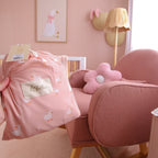 Pink Ducks Organic Fitted Bassinet Sheet/Change Pad Cover
