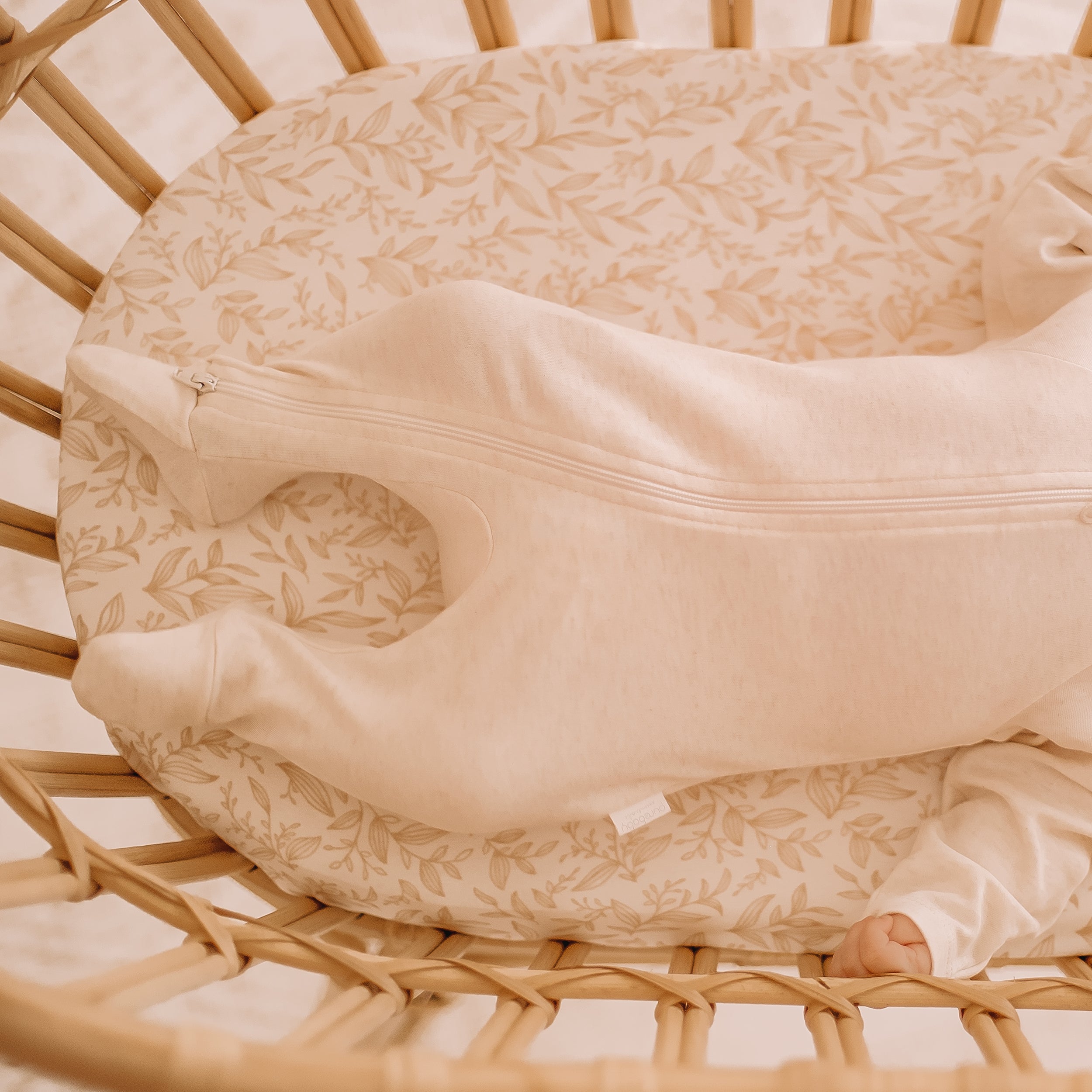 Golden Vines Organic Fitted Bassinet Sheet/Change Pad Cover - SECONDS