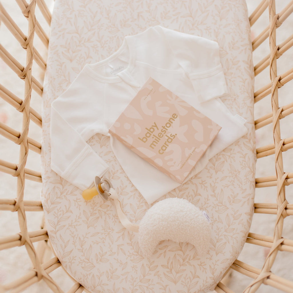 Golden Vines Organic Fitted Bassinet Sheet/Change Pad Cover - SECONDS