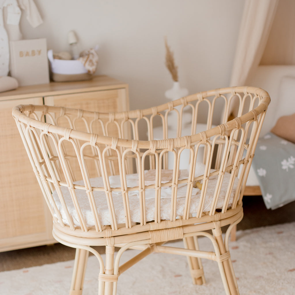 Golden Vines Organic Fitted Bassinet Sheet/Change Pad Cover