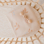 Golden Vines Organic Fitted Bassinet Sheet/Change Pad Cover