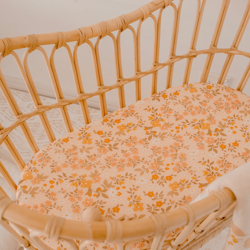 Sweet Pea Organic Fitted Bassinet Sheet/Change Pad Cover