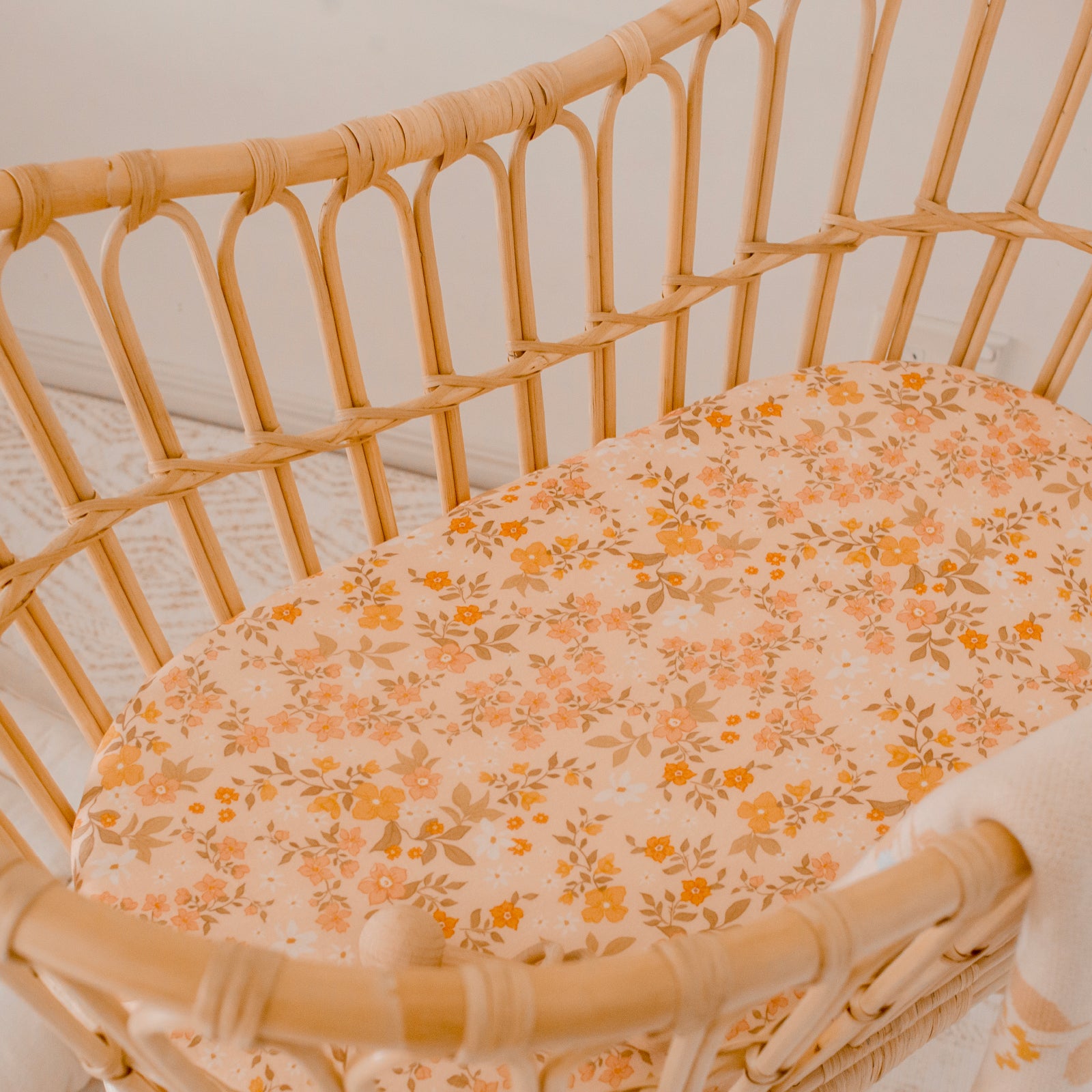 Sweet Pea Organic Fitted Bassinet Sheet/Change Pad Cover