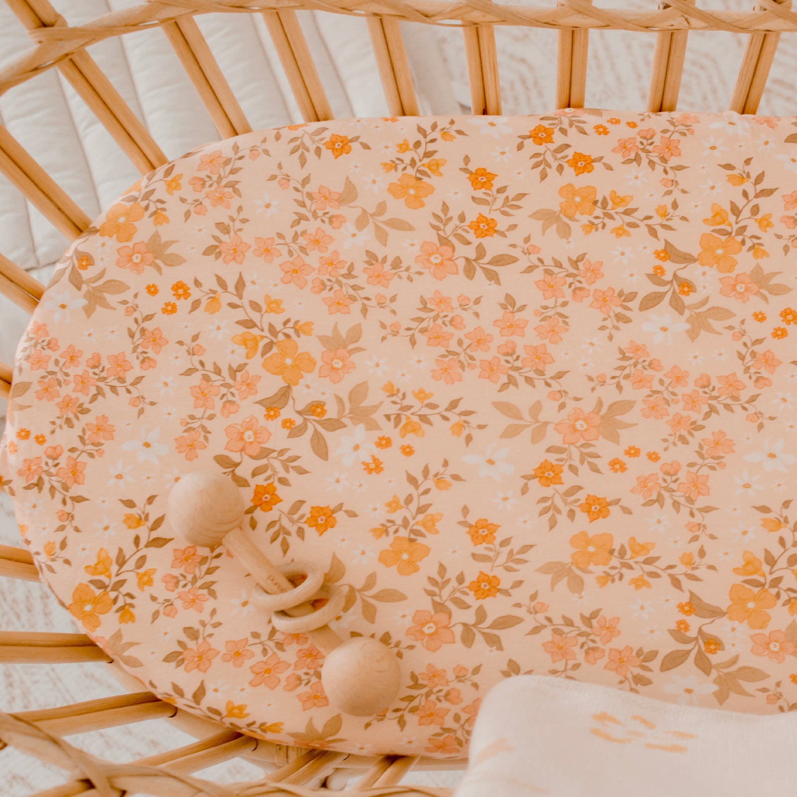 Sweet Pea Organic Fitted Bassinet Sheet/Change Pad Cover