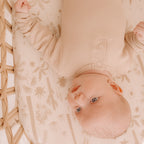 Desert Palms Organic Fitted Bassinet Sheet/Change Pad Cover