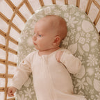 Zanzibar Organic Fitted Bassinet Sheet/Change Pad Cover - SECONDS