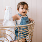 Ocean Creatures Sky Organic Fitted Bassinet Sheet/Change Pad Cover - SECONDS