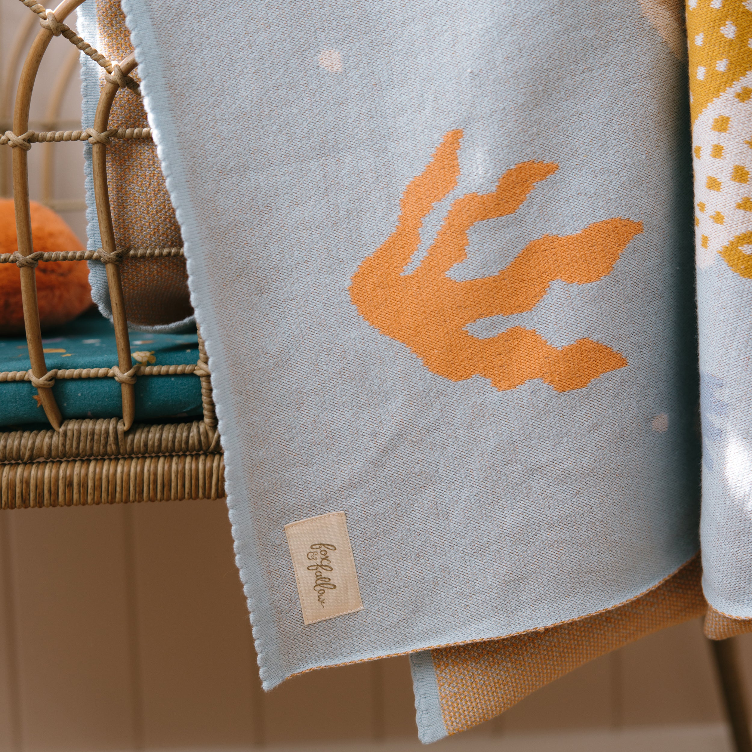 Ocean Creatures Marine Organic Fitted Bassinet Sheet/Change Pad Cover