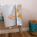 Ocean Creatures Marine Organic Fitted Bassinet Sheet/Change Pad Cover