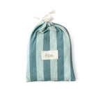 Sage Stripe Organic Fitted Bassinet Sheet/Change Pad Cover