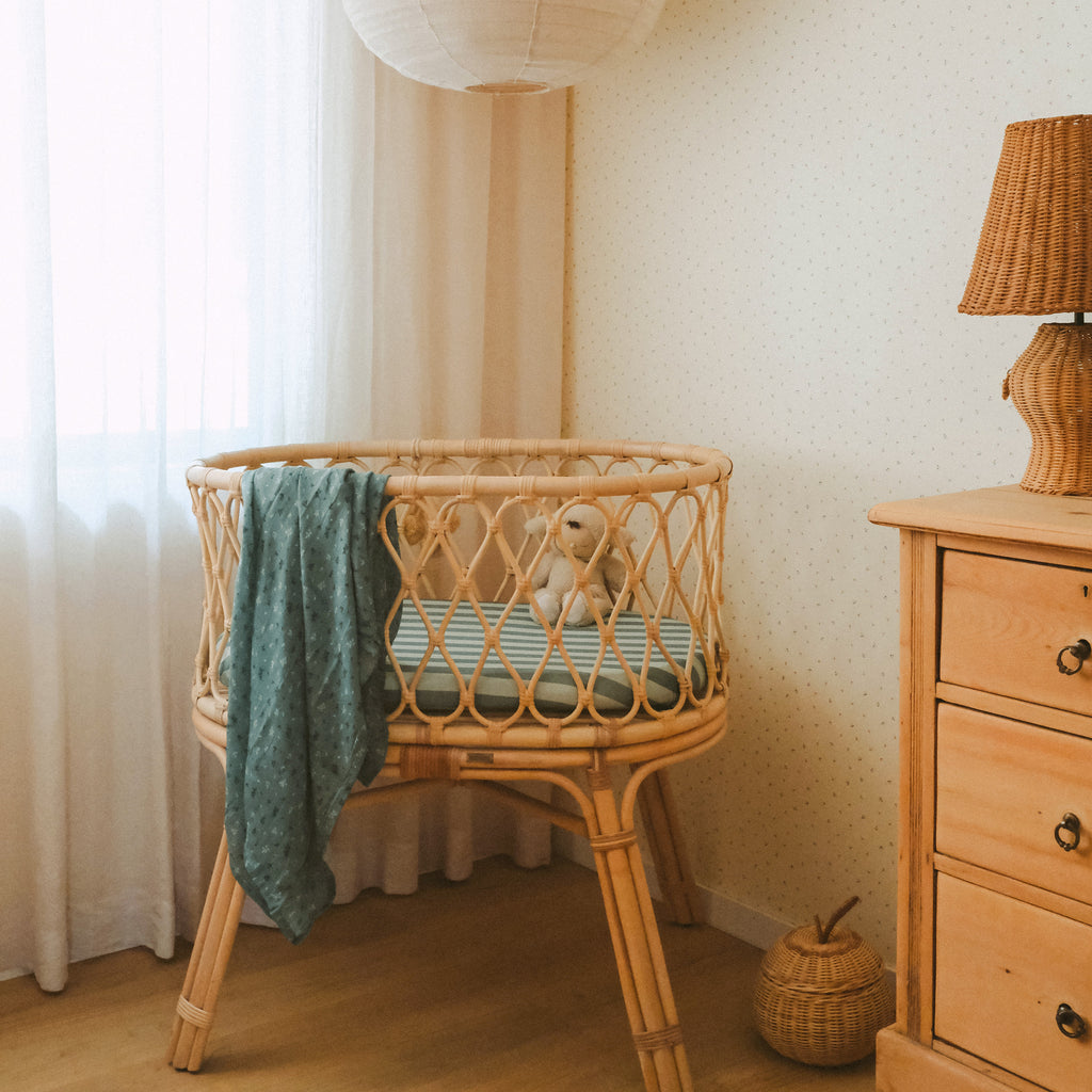 Pine Organic Fitted Bassinet Sheet/Change Pad Cover