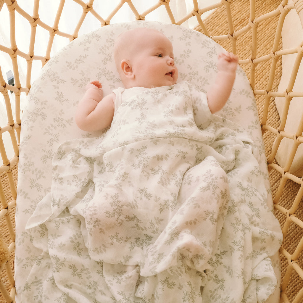 Cypress Organic Fitted Bassinet Sheet/Change Pad Cover