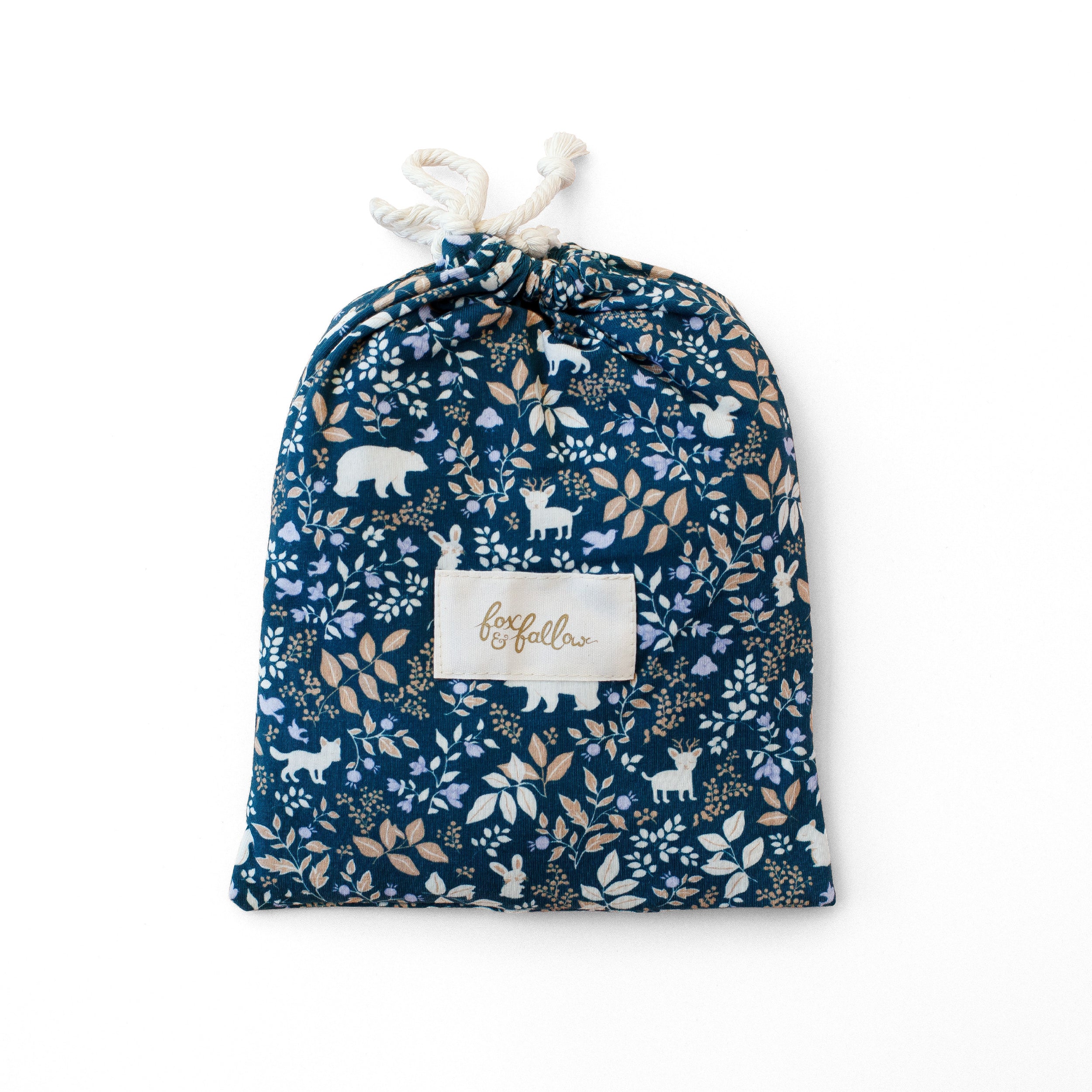 Forest Friends Midnight Organic Fitted Bassinet Sheet/Change Pad Cover