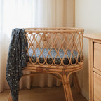 Forest Friends Midnight Organic Fitted Bassinet Sheet/Change Pad Cover