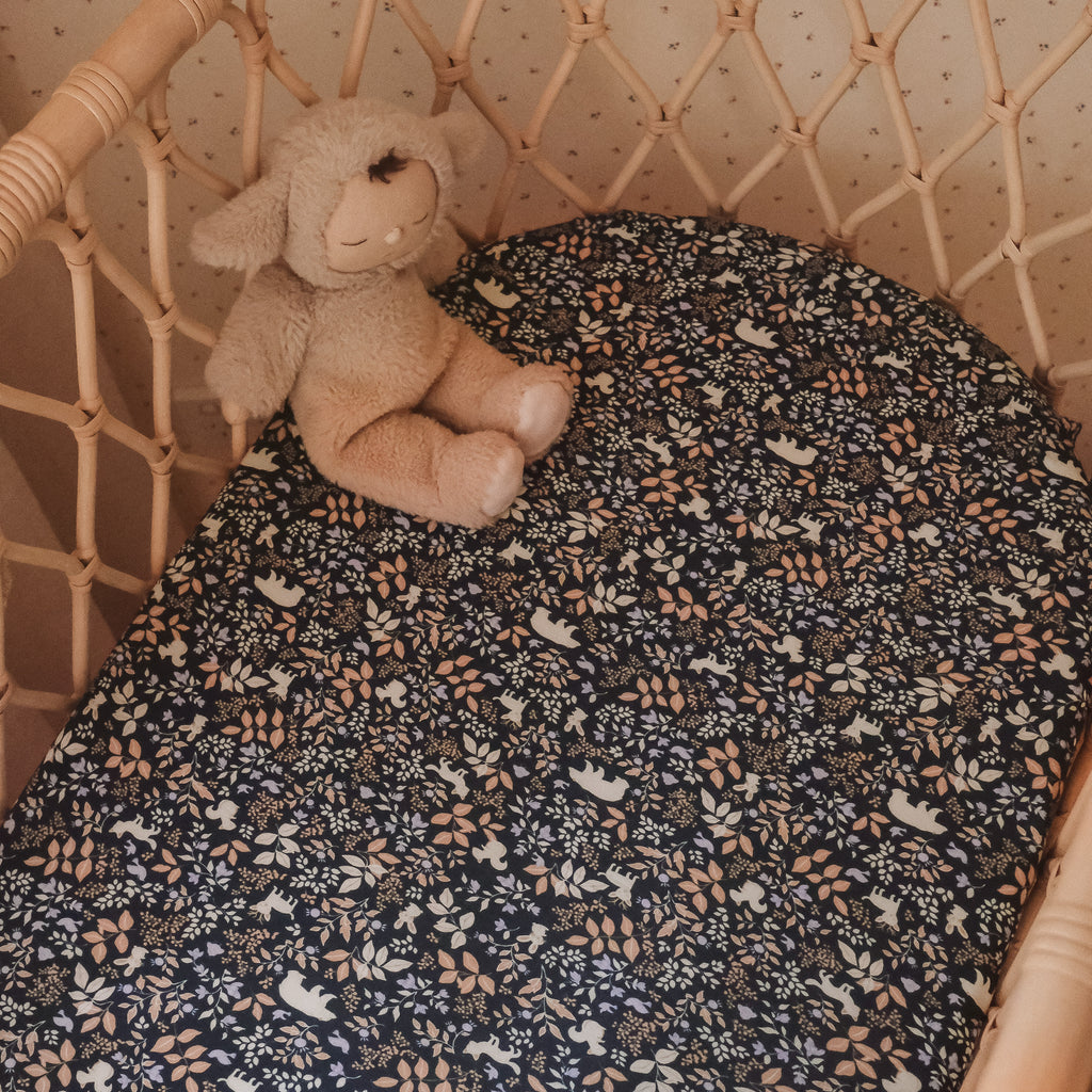 Forest Friends Midnight Organic Muslin Wrap Swaddle