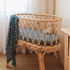 Forest Friends Midnight Organic Fitted Bassinet Sheet/Change Pad Cover