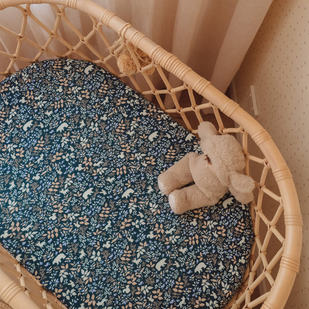 Forest Friends Midnight Organic Muslin Wrap Swaddle