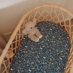 Forest Friends Midnight Organic Fitted Bassinet Sheet/Change Pad Cover