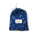 Forget-Me-Not Navy Organic Fitted Bassinet Sheet/Change Pad Cover