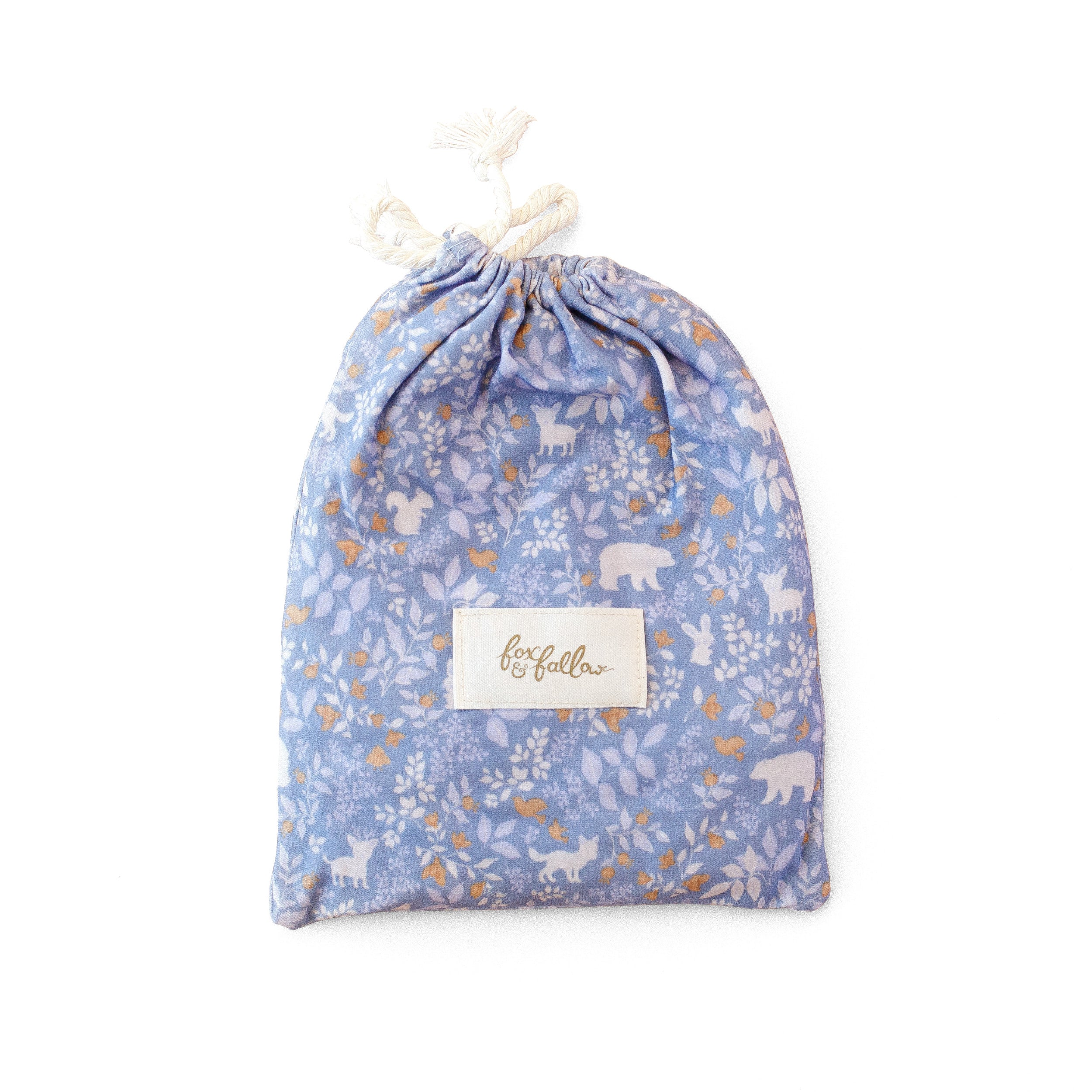 Forest Friends Cornflower Organic Fitted Bassinet Sheet/Change Pad Cover