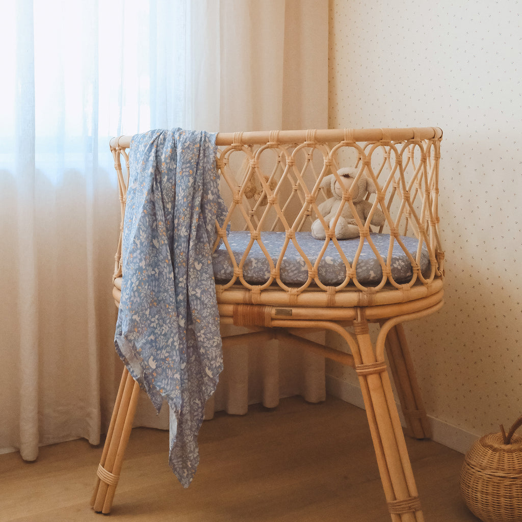 Forest Friends Cornflower Organic Muslin Wrap Swaddle - PRE-ORDER (ARRIVING APRIL)