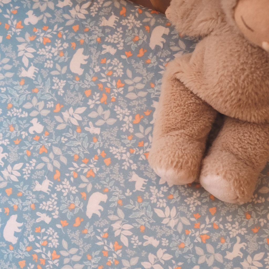 Forest Friends Cornflower Organic Muslin Wrap Swaddle - PRE-ORDER (ARRIVING APRIL)