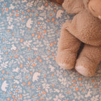 Forest Friends Cornflower Organic Fitted Bassinet Sheet/Change Pad Cover
