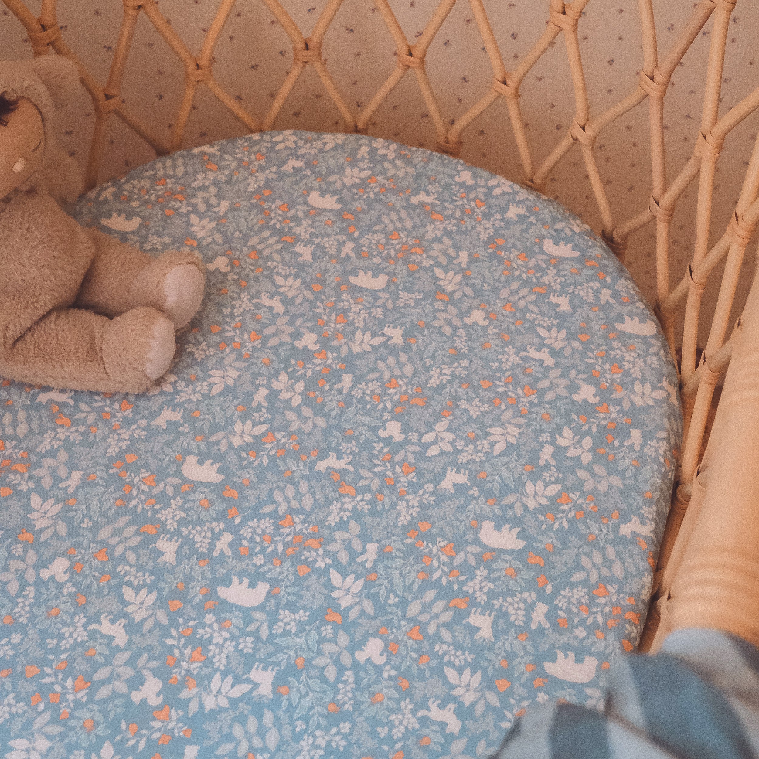 Forest Friends Cornflower Organic Muslin Wrap Swaddle - PRE-ORDER (ARRIVING APRIL)