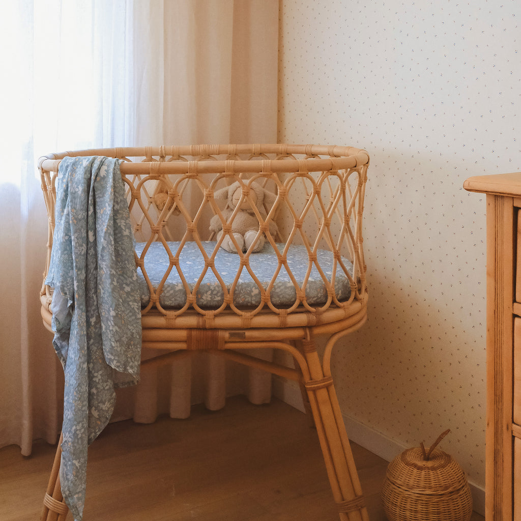 Forest Friends Cornflower Organic Muslin Wrap Swaddle - PRE-ORDER (ARRIVING APRIL)