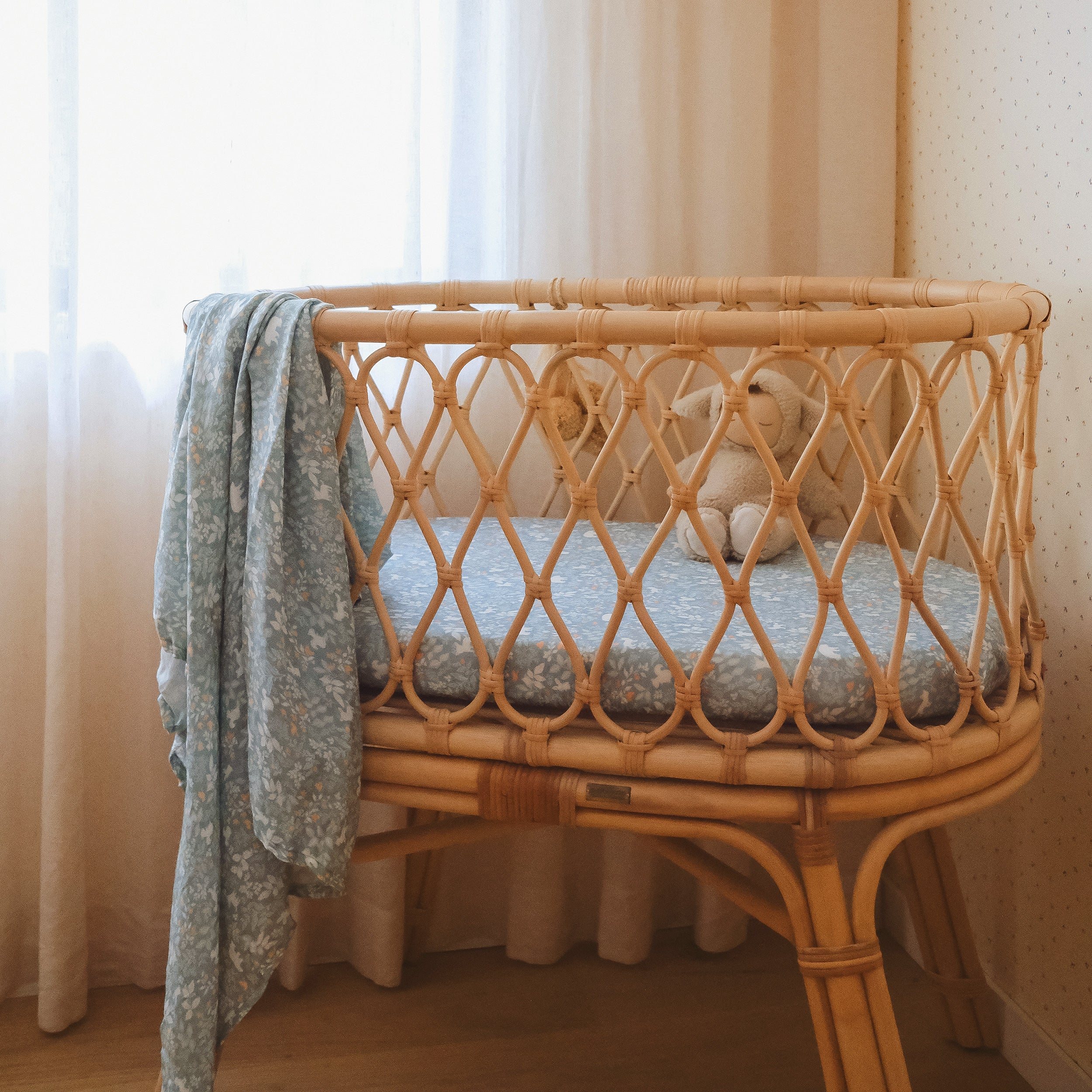 Forest Friends Cornflower Organic Muslin Wrap Swaddle - PRE-ORDER (ARRIVING APRIL)