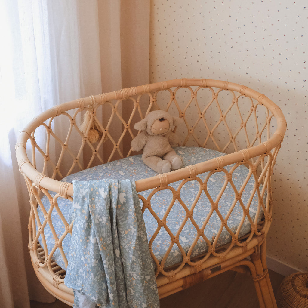 Forest Friends Cornflower Organic Muslin Wrap Swaddle - PRE-ORDER (ARRIVING APRIL)