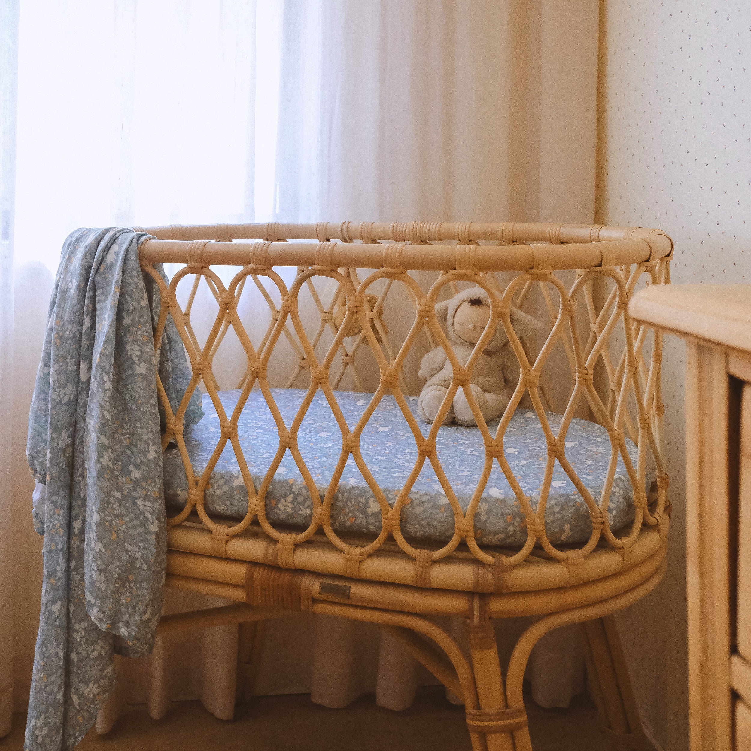 Forest Friends Cornflower Organic Muslin Wrap Swaddle - PRE-ORDER (ARRIVING APRIL)