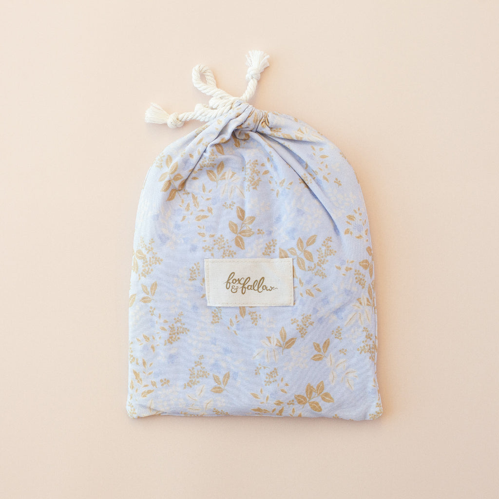 Delphinium Organic Fitted Bassinet Sheet/Change Pad Cover