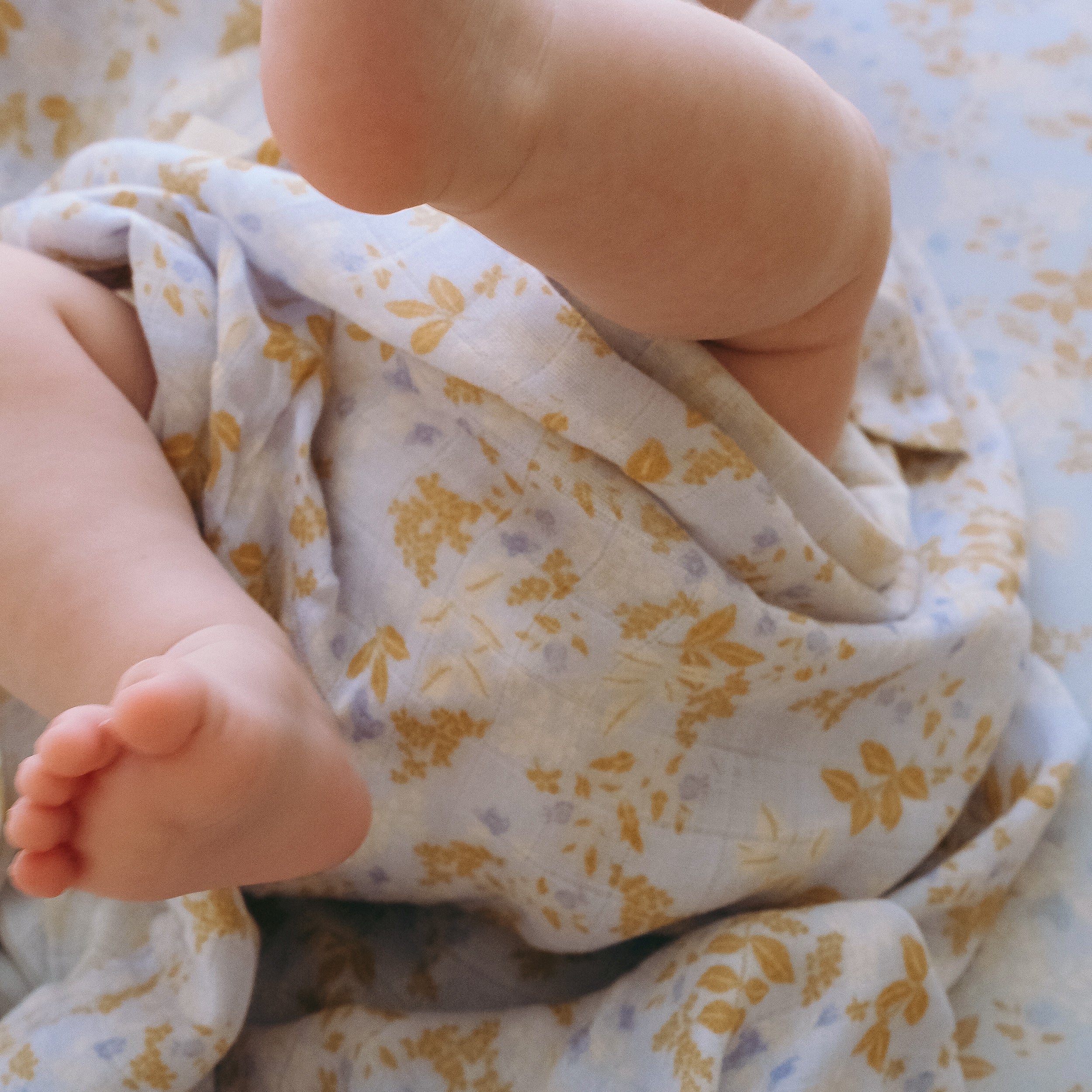 Delphinium Organic Muslin Wrap Swaddle - LAST CHANCE