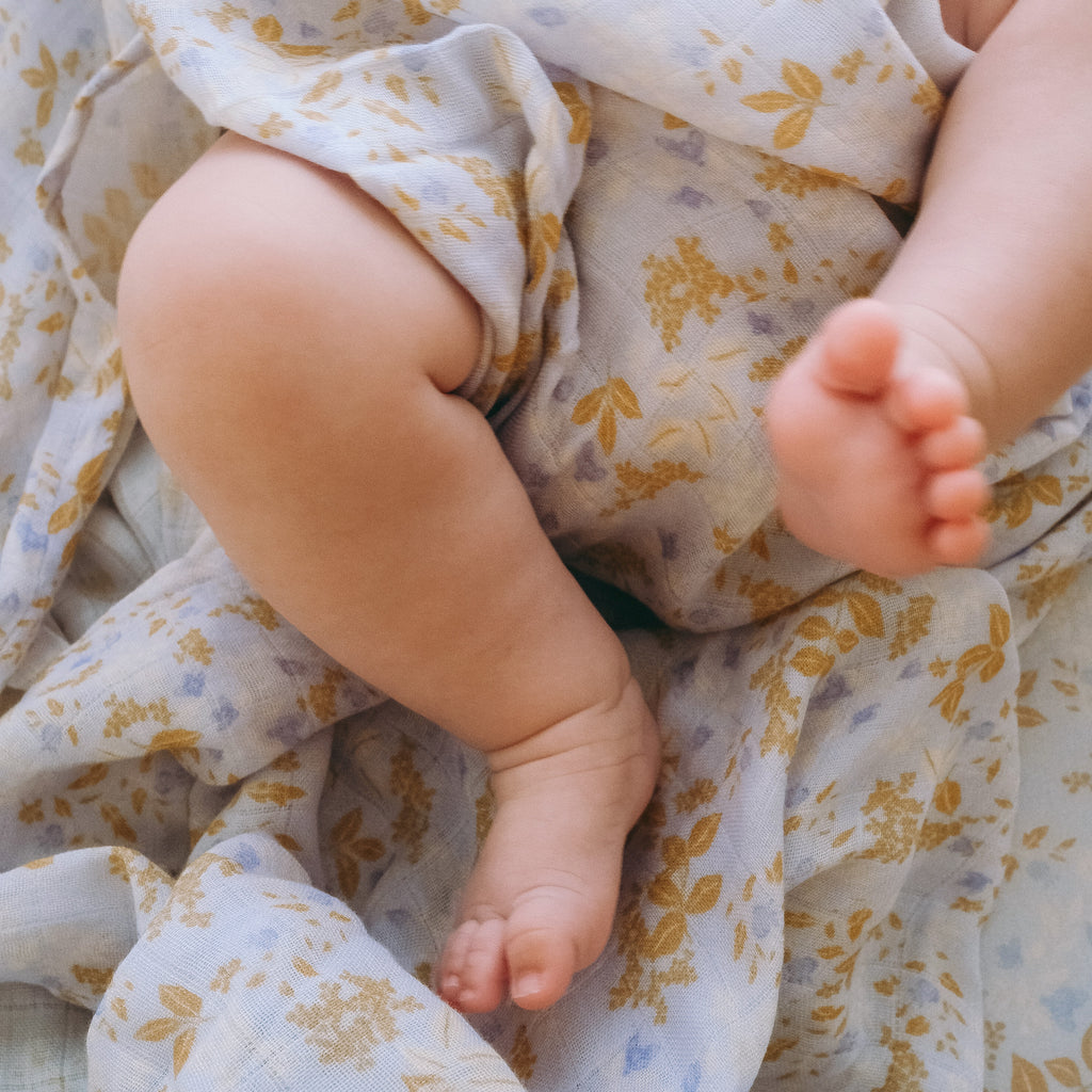 Delphinium Organic Muslin Wrap Swaddle - LAST CHANCE