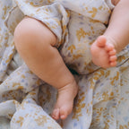 Delphinium Organic Fitted Bassinet Sheet/Change Pad Cover