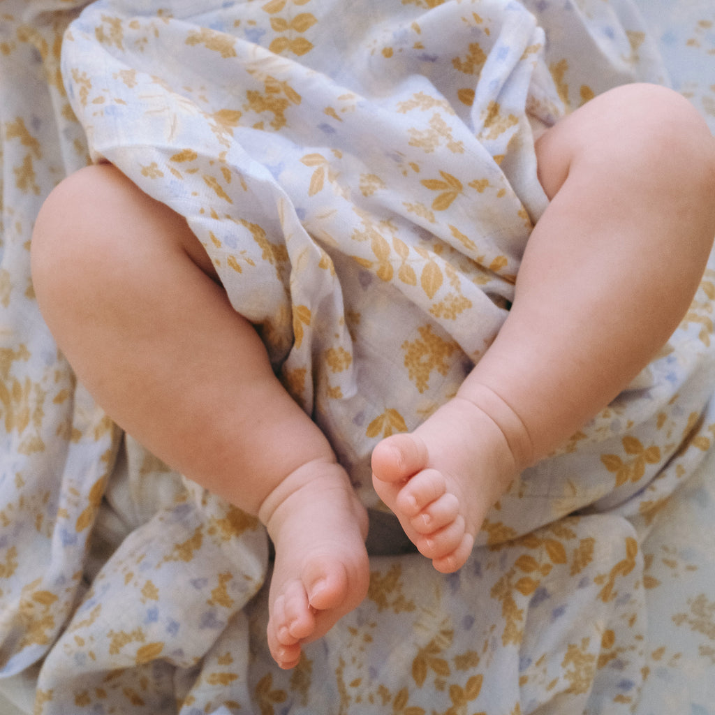 Delphinium Organic Muslin Wrap Swaddle - LAST CHANCE