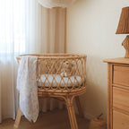 Delphinium Organic Fitted Bassinet Sheet/Change Pad Cover