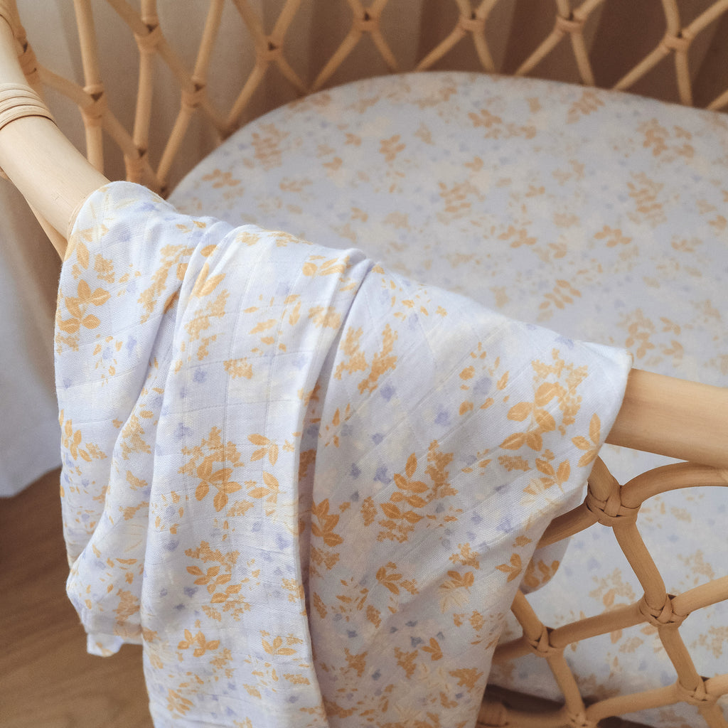Delphinium Organic Muslin Wrap Swaddle - LAST CHANCE