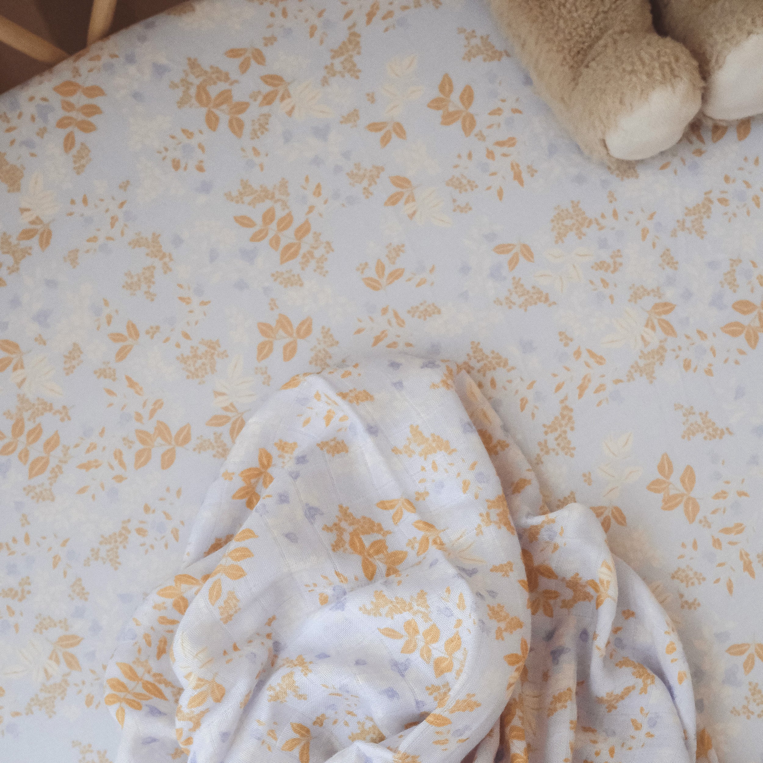 Delphinium Organic Muslin Wrap Swaddle - LAST CHANCE