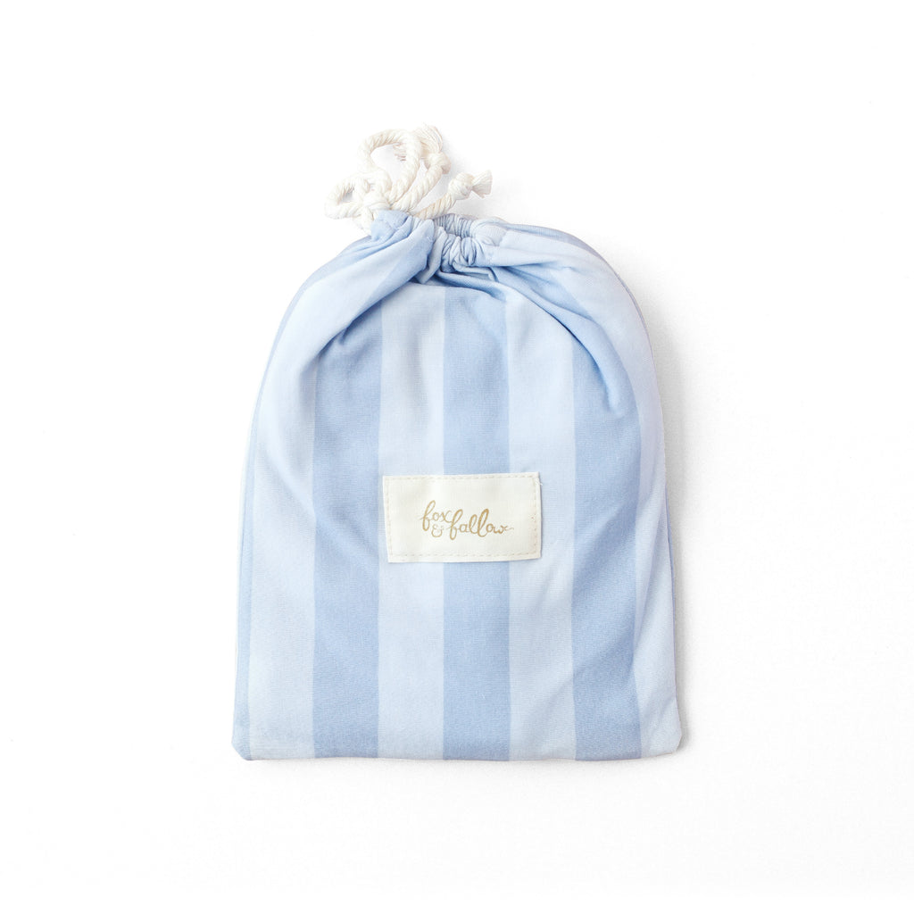 Cloud Stripe Organic Fitted Bassinet Sheet/Change Pad Cover