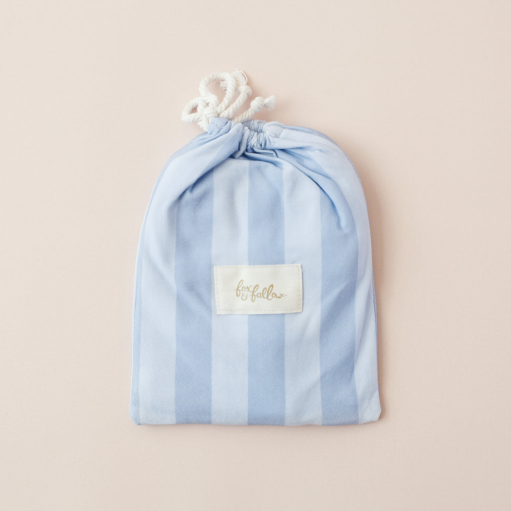 Cloud Stripe Organic Fitted Bassinet Sheet/Change Pad Cover