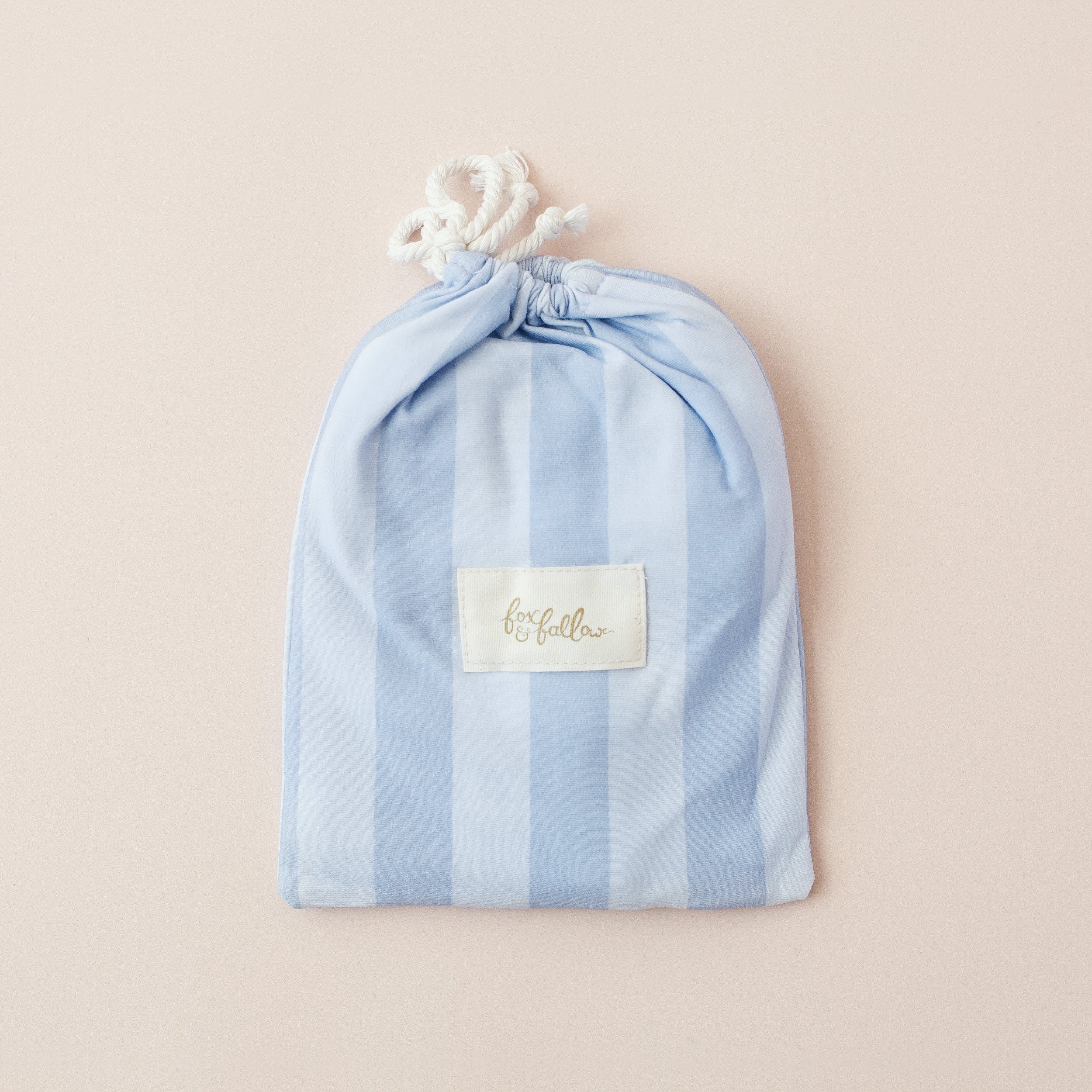 Cloud Stripe Organic Fitted Bassinet Sheet/Change Pad Cover