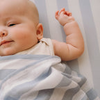 Cloud Stripe Organic Muslin Wrap Swaddle - PRE-ORDER (ARRIVING APRIL)