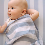 Cloud Stripe Organic Fitted Bassinet Sheet/Change Pad Cover