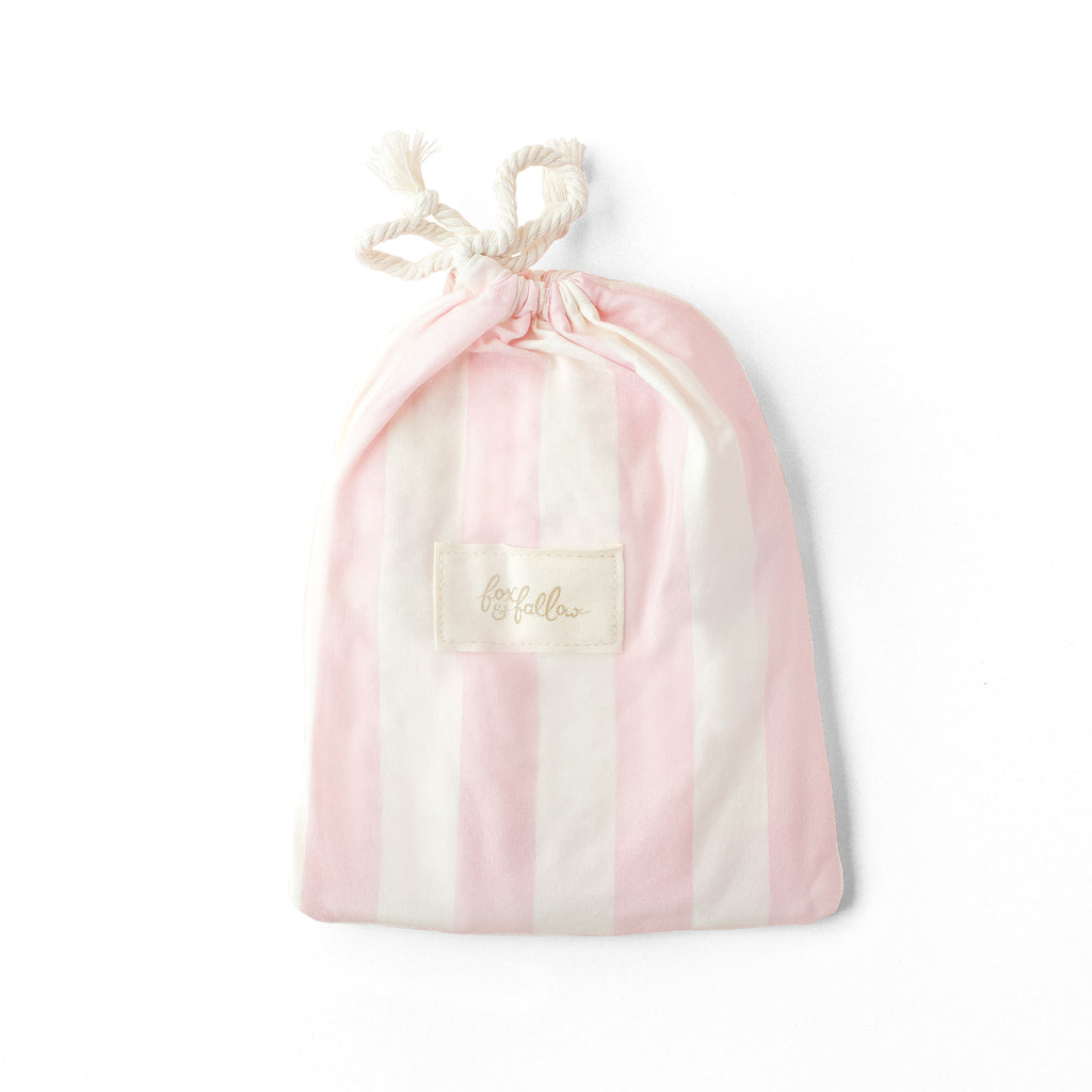 Petal Stripe Organic Fitted Bassinet Sheet/Change Pad Cover