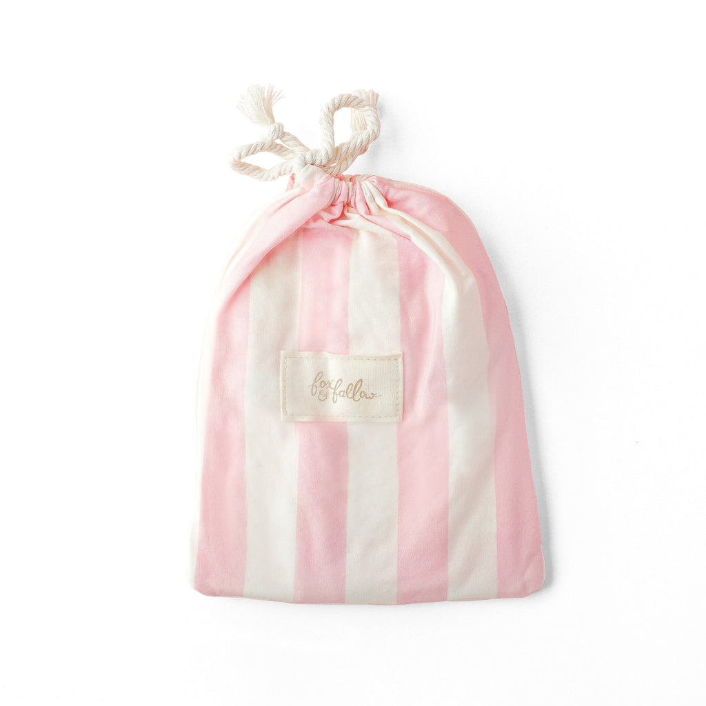 Petal Stripe Organic Fitted Bassinet Sheet/Change Pad Cover